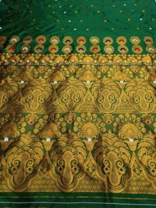 Green Assamese Pure Silk Saree