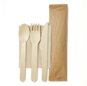 Wrapped disposable Cutlery kit