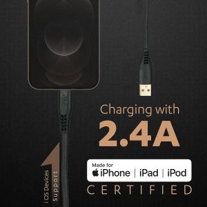 Tacnode Superfast 6 Amp. Charging Cable Usb to Apple