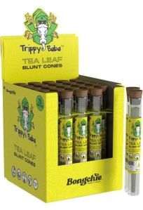 Bongchie Trippy Baba Tea Leaf- Blunt Cones (Box of 25, Green