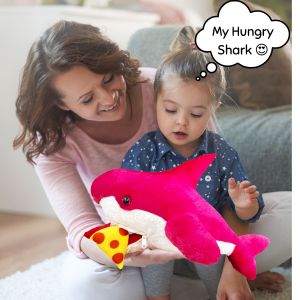 Hungry Shark with Pizza having Squeeze Sound