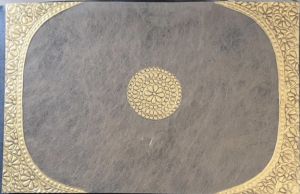 Tanjore dining table mats in gold foil