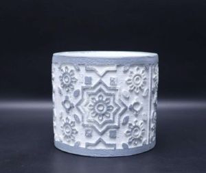 Handmade Round Concrete Candle Jar