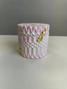 Pink Cement Candle Jar With Lid