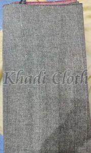 Handspun and Handwoven Grey Cotton Fabric