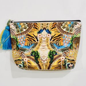 Animal printed toiletry cosmetic canvas bag