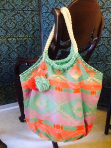 Jute hemp dari tote bag for women