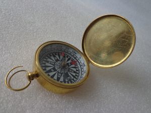 Customizable Brass Pocket Compass