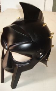 Medieval Black Gladiator Helmet
