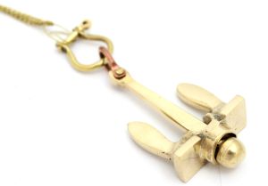 Ship Anchor Handcuff Brass Key Chain
