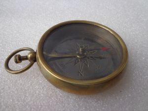 Vintage Brass Pocket Compass