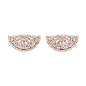 DIAMOND GOLD SILVER AND WHITE GOLD EARRINGS