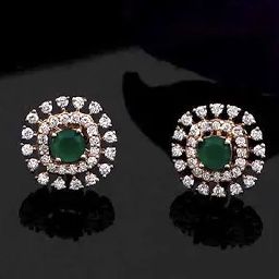 Material:Gold, Silver and Diamond Real Diamond Earring (3.10 gms) - Real Diamond Jewellery