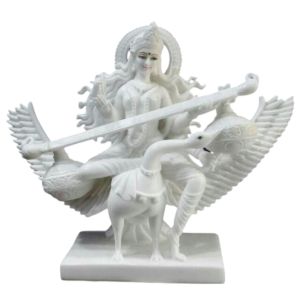Marble Maa Saraswati Statue