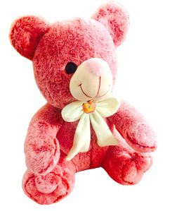 Pink Sitting Teddy Bear Soft Toy