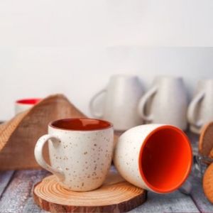 Dotted Ceramic Tea Cup