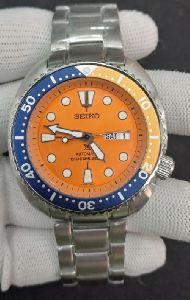 Seiko Prospex Diver's Orange Dial Stainless Steel Watch