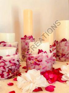 Fresh Rose Petal Candles