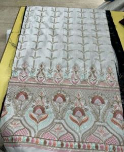 Sherwani Embroidered Satin Fabric