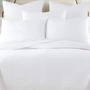 Solid White kantha quilt