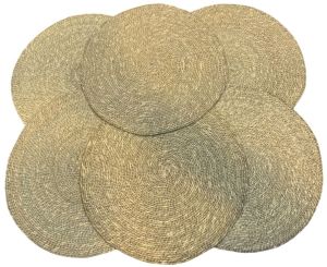 12 Inch Brown Jute Placemat Set of 6