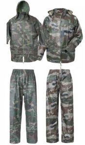 Army Print Camo Rain Suit
