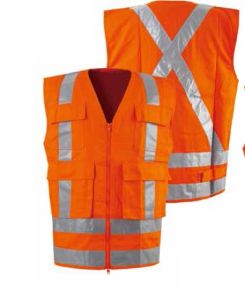 Orange Safety Vest With High Reflective Tape Strip