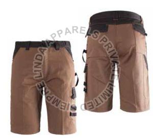 Mens Brown Working Short Pants
