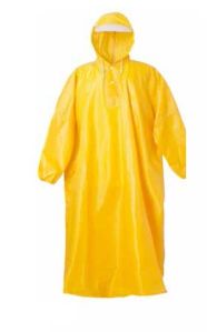Yellow Polyester with PVC Coating Long Rain Coat