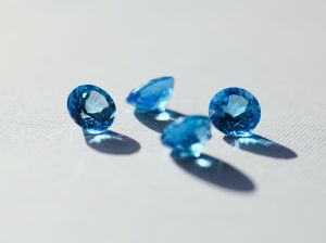 Blue Round Shape Lab Grown Diamond