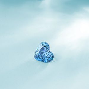 Blue VVS1 Heart Shape Polished Diamond