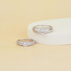 Couple Bands Diamond Ring