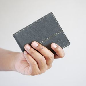 kara genuine leather blue wallet