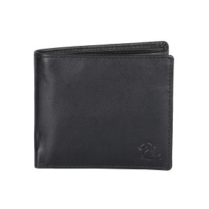 KARA Black Men's Genuine Leather Wallet - Bifold Wallets for Men with 8 Cards Slot