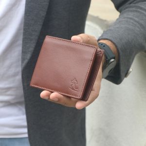 kara tan bifold genuine leather tan men wallet