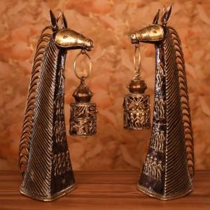 Bell Metal Horse Lamp