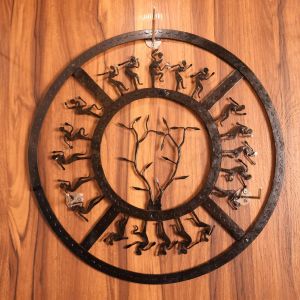 Wrought Iron Trees and Tribals Wall Hanging