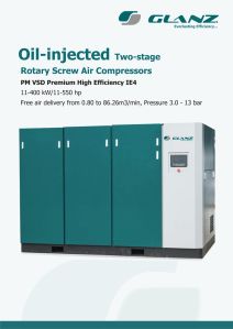 Oil Injected Two Stage Rotary Screw Air Compressors