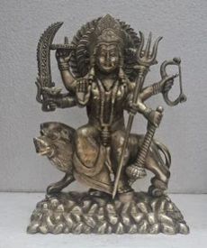 Brass Maa Sherawali Statue