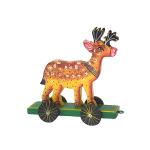 Vintage Hand Painted Wood Decorative Circus Animal Pull Toys