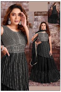 A 18 Black Georgette Gown