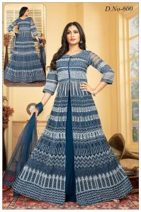 Blue Georgette Gown