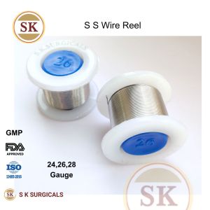 Maxillofacial S S Wire Reel 24,26 &amp;amp; 28 Gauge