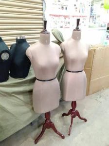 Dress foam dummy with wooden stand