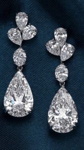 pear oval shape diamond engagement wedding women girls gift type diamond earrings