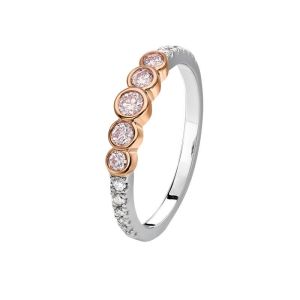 PINK AND WHITE COLOR ROUND CUT DIAMOND ENGINEERED WEDDING WOMEN AND GIRLS GIFT AND DIAMOND RING