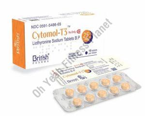 British Pharma Liothyronine Sodium Tablets 25 mcg Tablet
