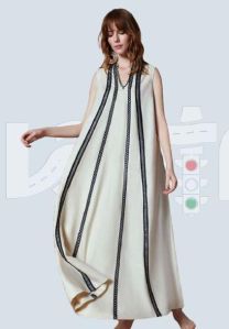 Micro A-line Kaftan with Vertical Laces