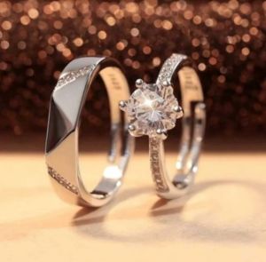 Real Diamond Couple Ring