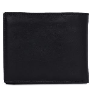 KARA Black Genuine Wallet for Men - Classic Bifold Men's Wallet with Coin Pocket and Card Holder